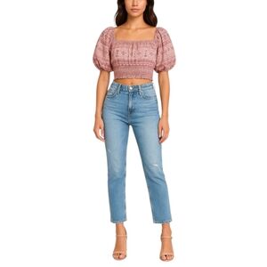 Paige Sarah Slim High Rise Straight Leg Jean 30
